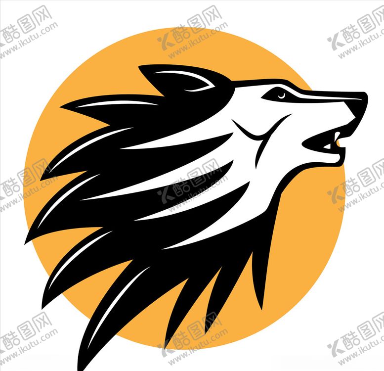 编号：29458110170415333801【酷图网】源文件下载-狼徽标设计