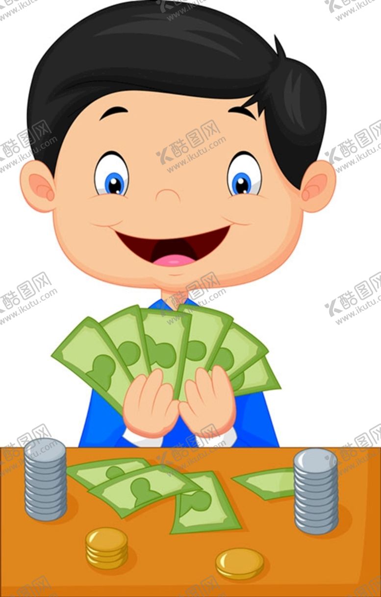 编号：92291502141416161959【酷图网】源文件下载-数钱的男人矢量