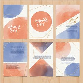 多彩几何风创意宣传页模板