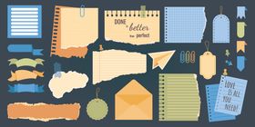 便签与笔记本插图