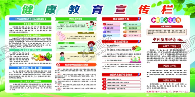 编号：14182505242317226090【酷图网】源文件下载-健康教育宣传栏