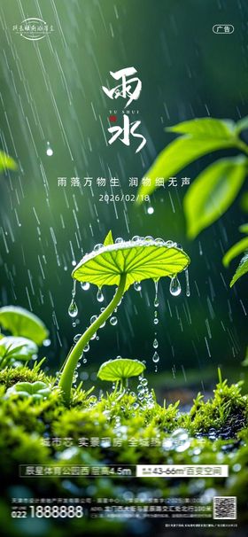 雨水节气海报