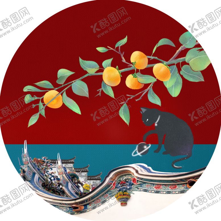 编号：42082101191657036935【酷图网】源文件下载-国潮圆形图标