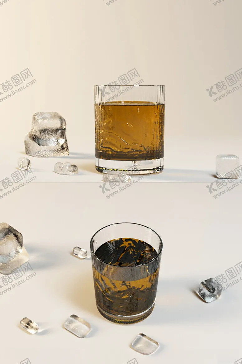 编号：64994602101755004838【酷图网】源文件下载-玻璃酒杯模型