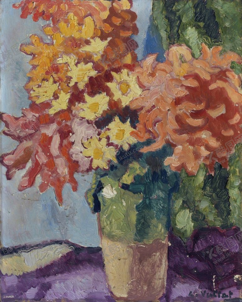 编号：79276905092146353667【酷图网】源文件下载-静物花朵植物油画