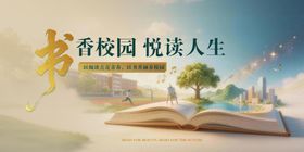 校园423阅读节主视觉画面展板