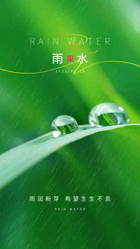 雨水海报宣传意境微信地产稿