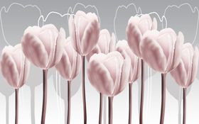 立体郁金香背景墙