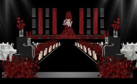 红黑主题婚礼布置