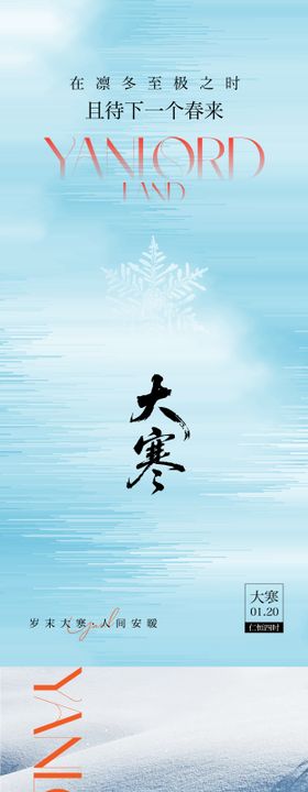 大寒节气海报单图