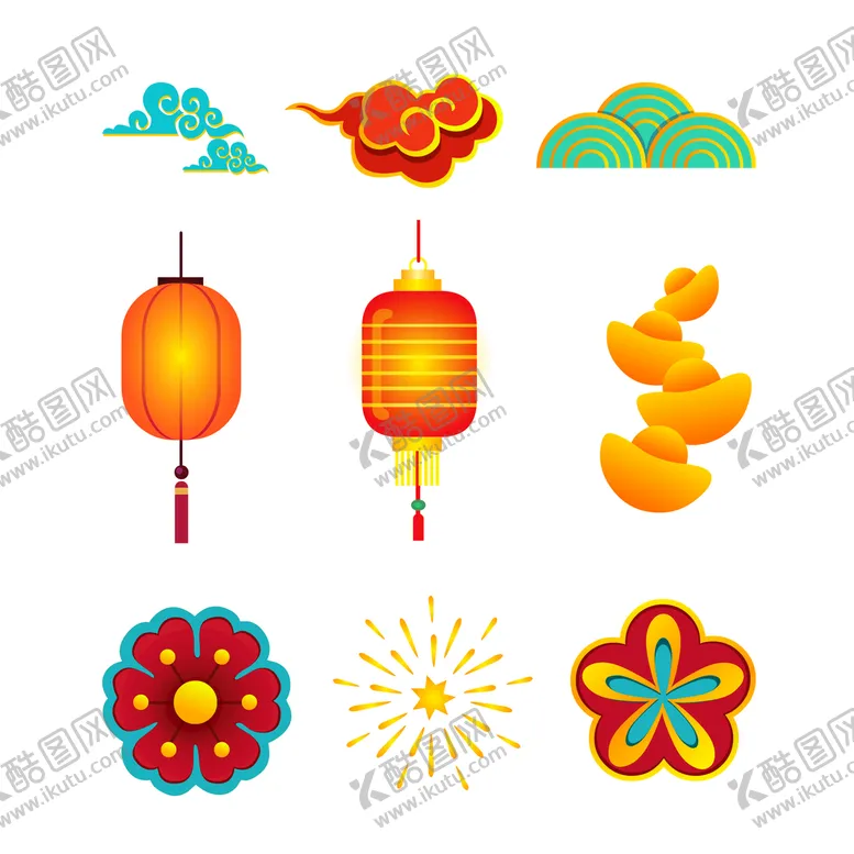 编号：15511301300702566897【酷图网】源文件下载-新年春节过年元旦图标贴纸图片