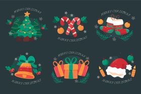 圣诞装饰图标集合