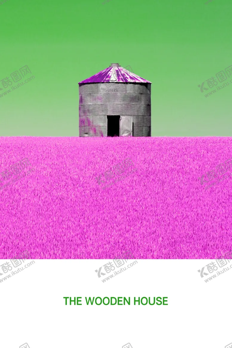 编号：28574211260138517812【酷图网】源文件下载-农房粉色草地挂画装饰画