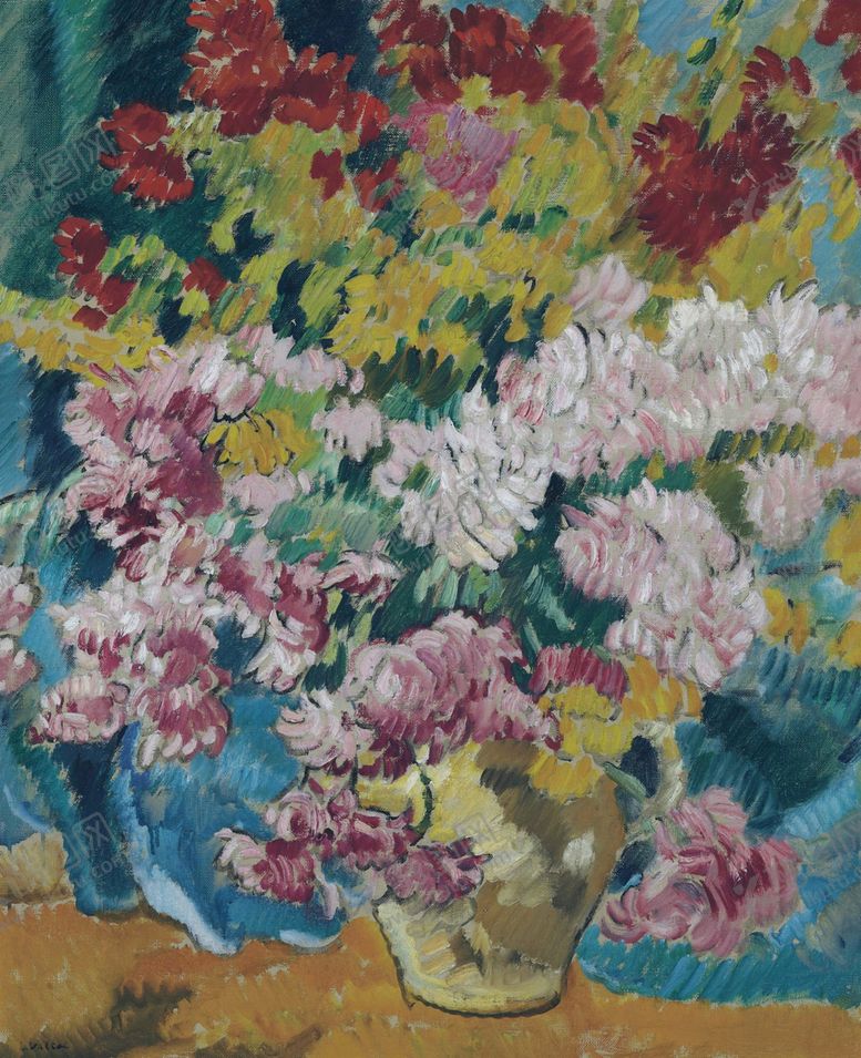 编号：91829205130735375390【酷图网】源文件下载-静物花朵植物油画
