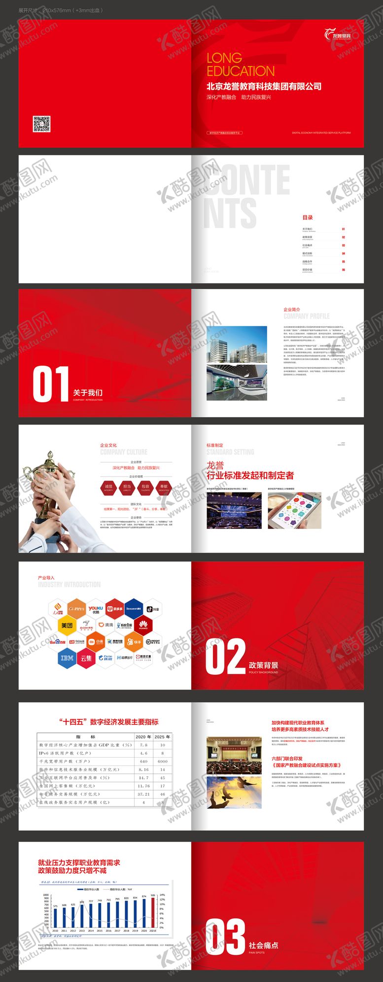 编号：78087912072336196918【酷图网】源文件下载-企业红色画册