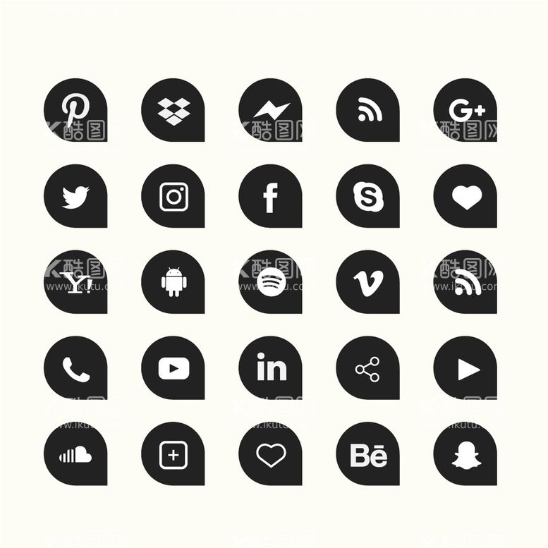 编号：39627009301156554067【酷图网】源文件下载-社交图标