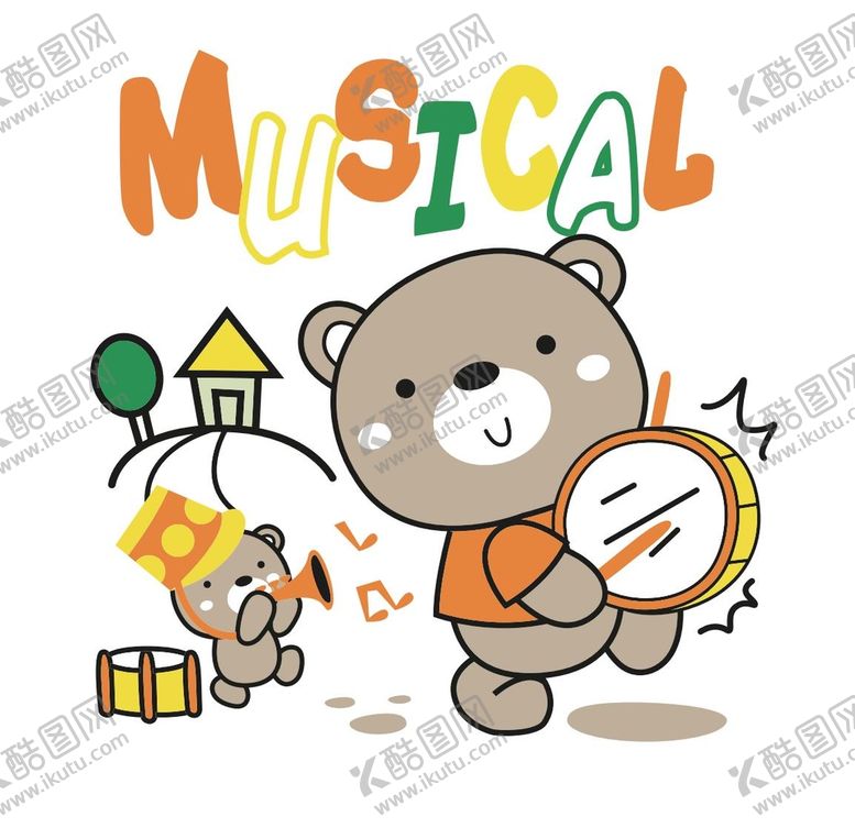 编号：09726109250932321608【酷图网】源文件下载-可爱卡通小熊