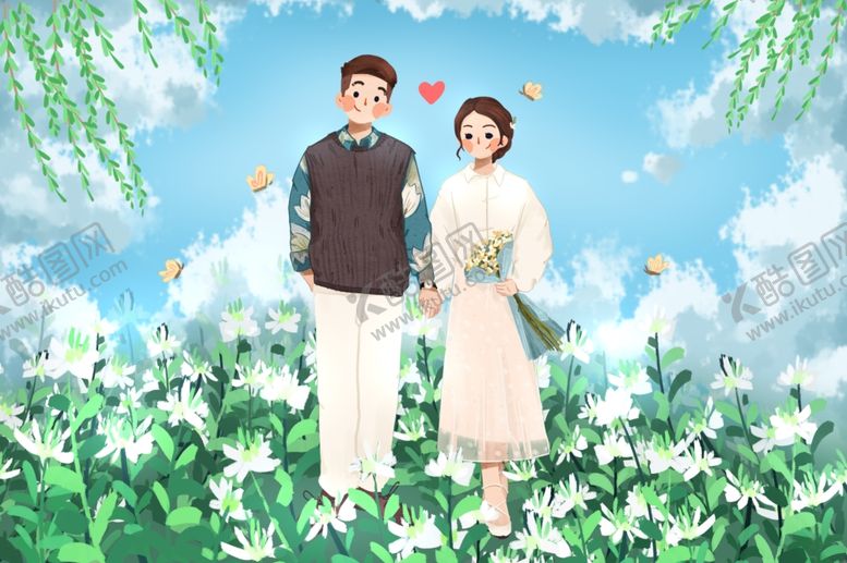 编号：48178404170313013157【酷图网】源文件下载-情人节插画