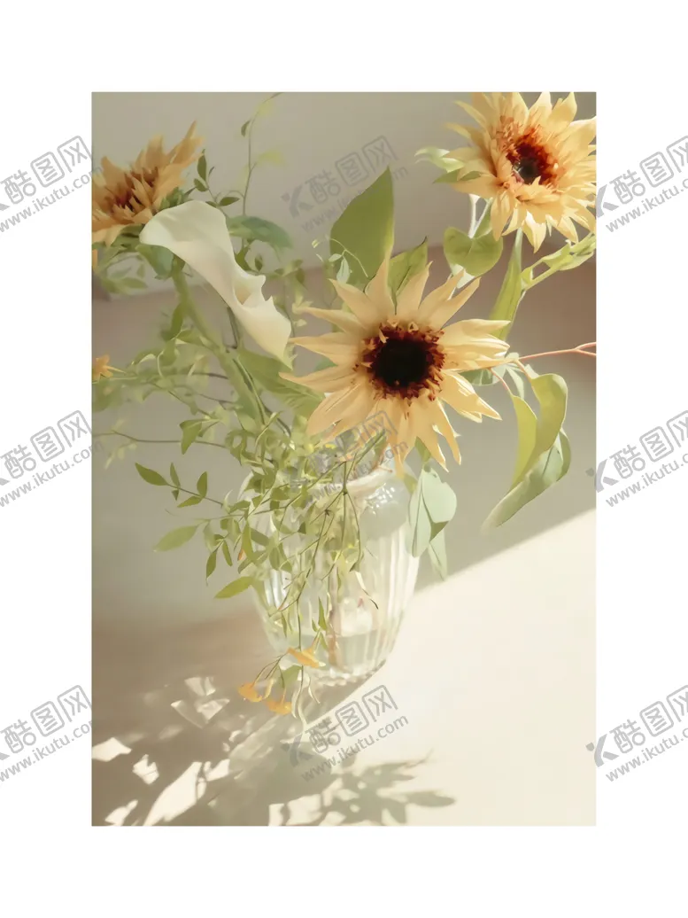 编号：43778002090237367816【酷图网】源文件下载-抽象葵花欧美挂画油画