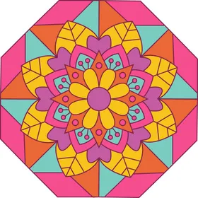 彩色复古花纹透明底欧式背景png典