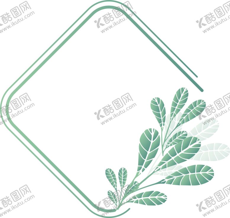 编号：63907609261240389085【酷图网】源文件下载-线框叶子