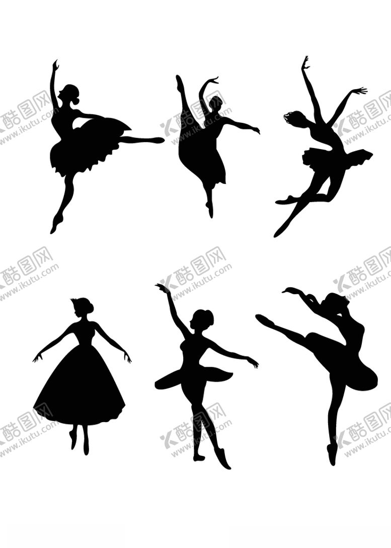 编号：65614706272310213944【酷图网】源文件下载-舞蹈跳舞女孩插画剪影