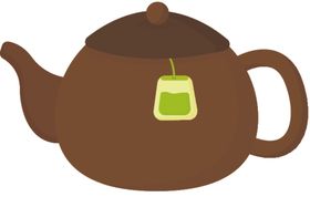 抹茶相关绿色卡通矢量图
