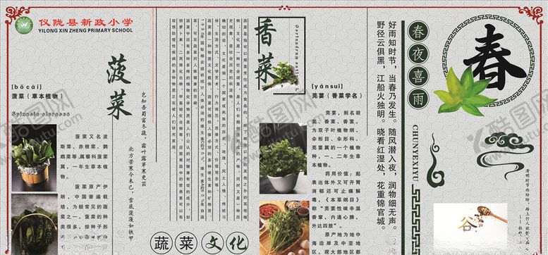 编号：31102909262103077145【酷图网】源文件下载-春天蔬菜简介展板