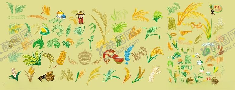 编号：96286511210219009791【酷图网】源文件下载-麦穗稻穗