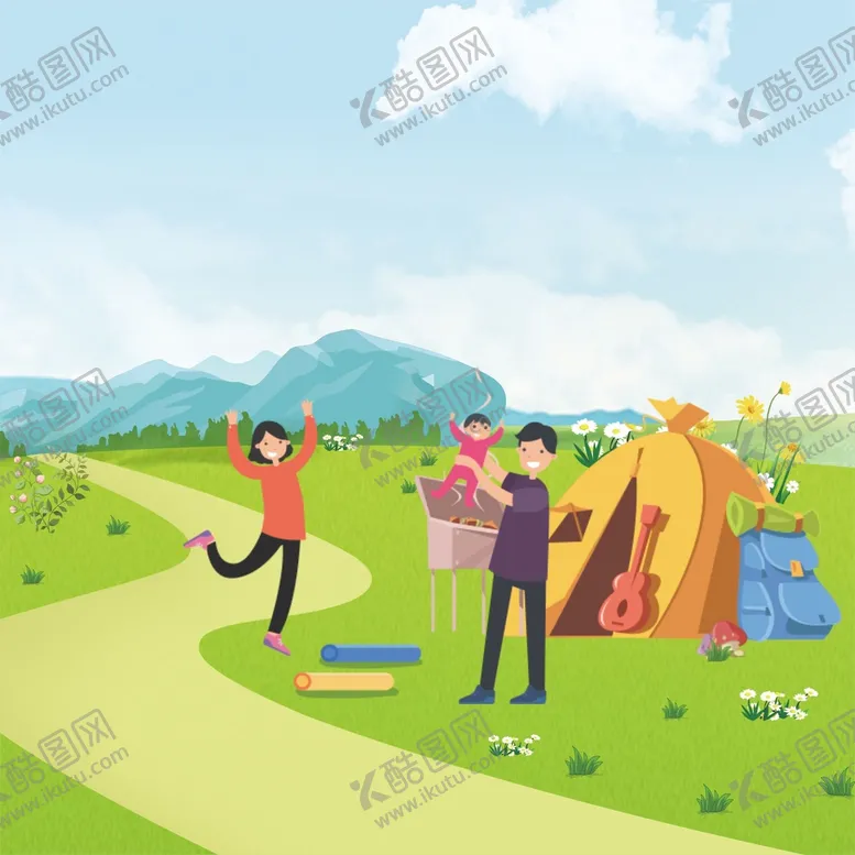 编号：55602810280321593751【酷图网】源文件下载-快乐春游景象