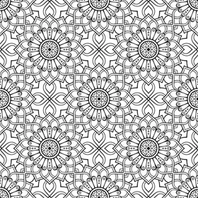 黑白镂空图案花纹背景描线欧式典雅