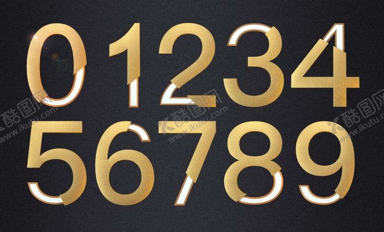 编号：21775510041914488942【酷图网】源文件下载-金属数字