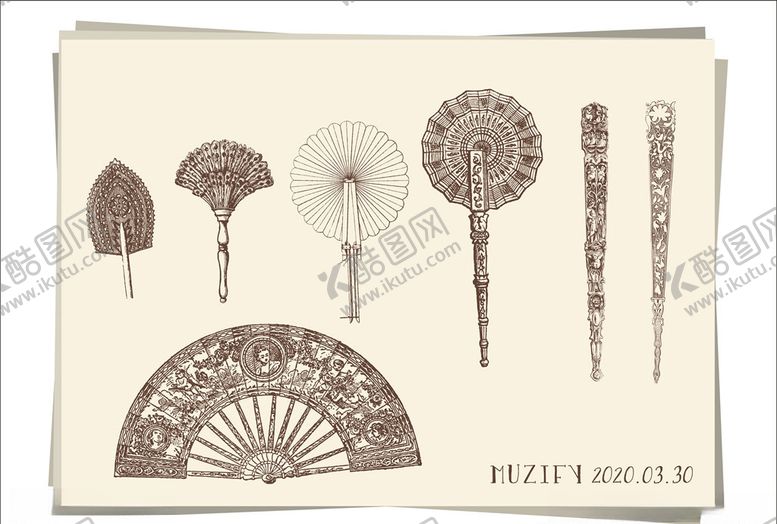 编号：67800210310312408353【酷图网】源文件下载-7款入欧式宫廷复古扇