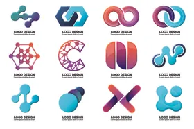 LOGO设计商业原创标志标签字母