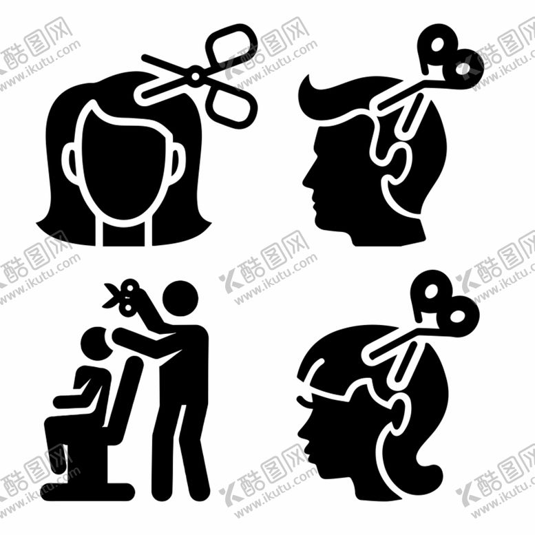 编号：86091202050341047788【酷图网】源文件下载-剪发图标