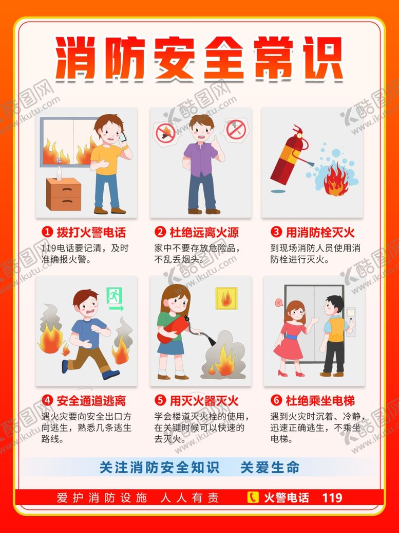 编号：79966605060304396744【酷图网】源文件下载-消防安全常识