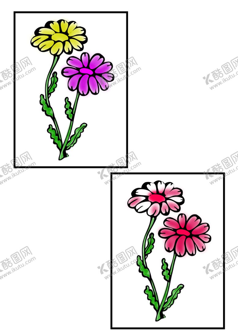 编号：10975711210159345248【酷图网】源文件下载-涂色花朵