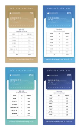 健康套餐会员卡介绍海报