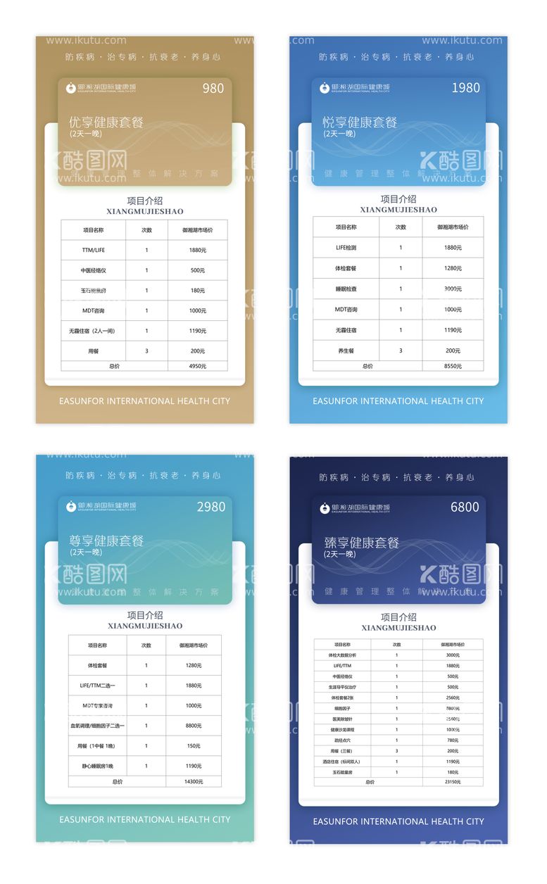 编号：91910412040630045788【酷图网】源文件下载-健康套餐会员卡介绍海报