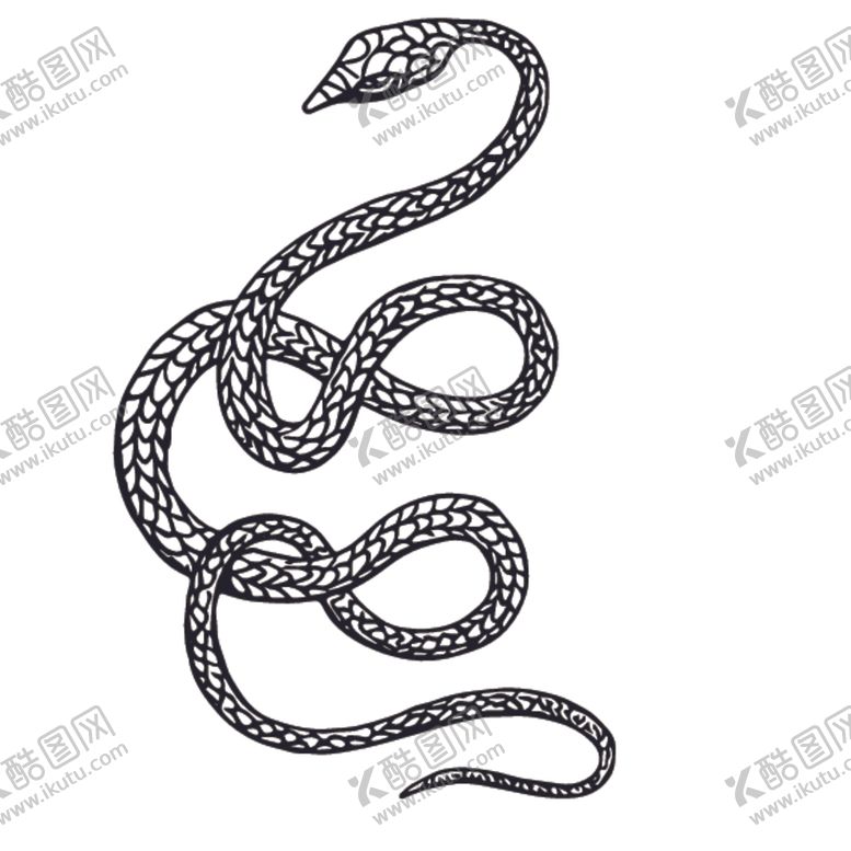 编号：90174109100240104691【酷图网】源文件下载-爬行动物线稿绘画图案