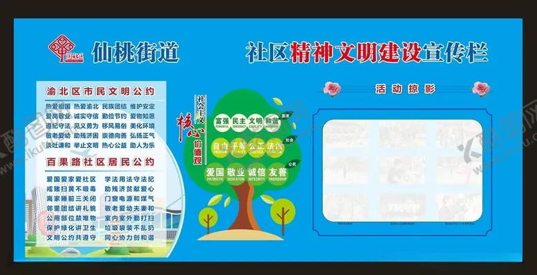 编号：46997601312301599534【酷图网】源文件下载-社区宣传栏