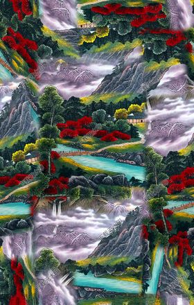 水墨画印花