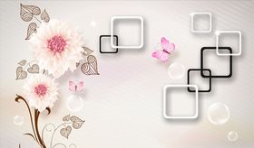 花卉背景墙