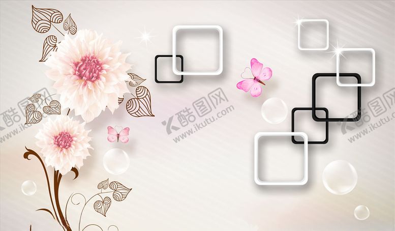 编号：61137604281555328775【酷图网】源文件下载-花卉背景墙