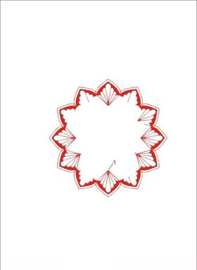 花纹边框叶子花