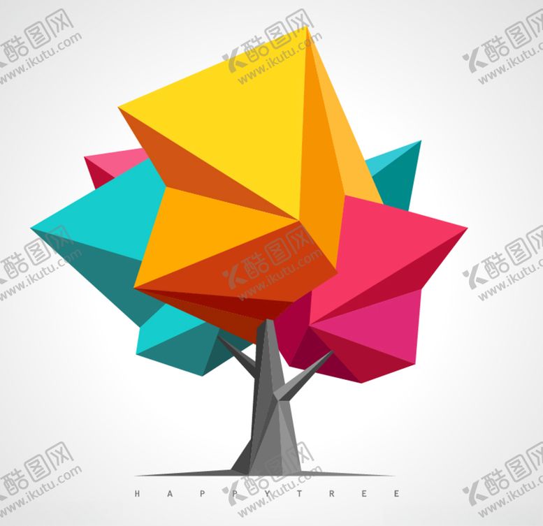 编号：81462309262353274011【酷图网】源文件下载-彩色几何树