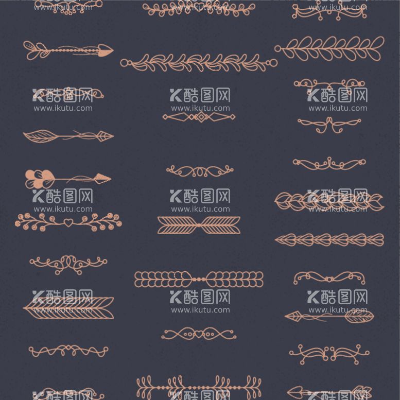 编号：65167903071958448741【酷图网】源文件下载-抽象线条分隔线元素