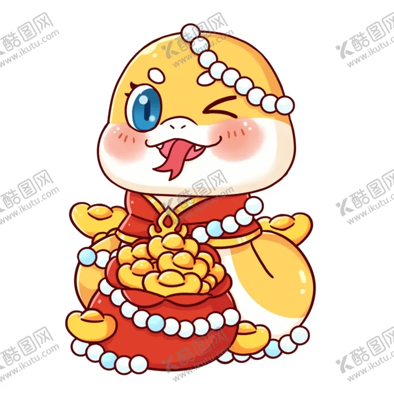 编号：78237201250519385524【酷图网】源文件下载-蛇年春节卡通插画