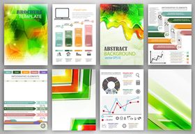 多彩清新商务宣传页设计