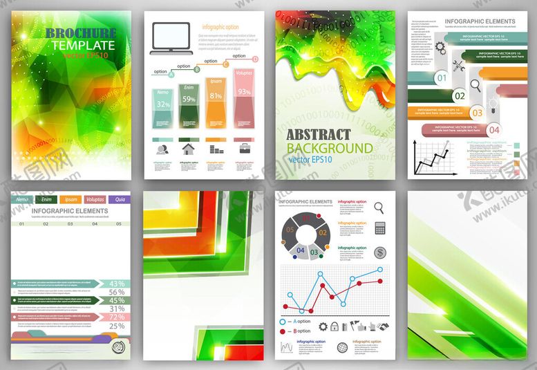 编号：55711404041845442882【酷图网】源文件下载-多彩清新商务宣传页设计